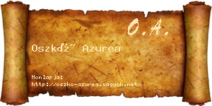 Oszkó Azurea névjegykártya
